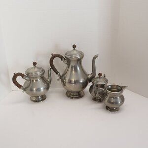 Royal Holland KMD Pewter Tea/Coffee Set 4 Pieces Circa 1950-1970